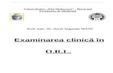 Examinarea Clinica in O.R.L - Manu, Mocanu