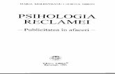 Psihologia Reclamei - Publicitatea in Afaceri - Maria Moldoveanu-Scholz, Dorina Miron