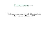 Studiu Managementul Firmelor de Consultanta Finantarero