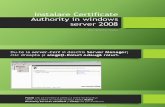 Instalare Certificate Authority in Windows Server 2008