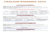 Tabel - Oferte Craciun Munte Romania 2015
