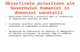 Obiectivele prioritare ale Guvernului Romaniei in domeniul sanatatii Realizarea efectivã a accesului egal al cetãtenilor la îngrijirile sanitare de bazã.