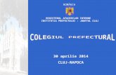 30 aprilie 2014 CLUJ-NAPOCA MINISTERUL AFACERILOR INTERNE INSTITUTIA PREFECTULUI - JUDETUL CLUJ ROMÂNIA.