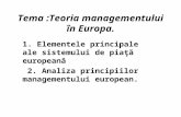 Tema  :Teoria  managementului în Europa.