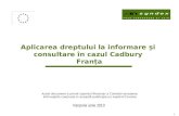 Aplicarea dreptului la informare și consultare în cazul  Cadbury Franța