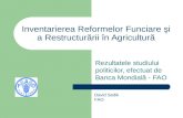 Inventarierea Reformelor Funciare şi a Restructurării în Agricultură