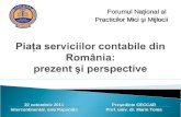 Pia ţa serviciilor contabile din România:  prezent şi perspective