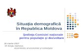 Situaţia demografică  în Republica Moldova