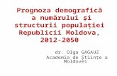 Prognoza demografică  a numărului şi structurii populaţiei Republicii Moldova, 2012-2050