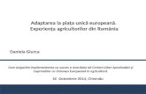 Adaptarea la piața unică europeană.  Experiența agricultorilor din România Daniela Giurca