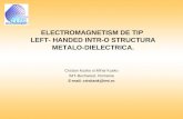 ELECTROMAGNETISM DE TIP  LEFT- HANDED INTR-O STRUCTURA METALO-DIELECTRICA.