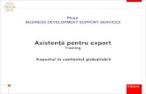 Asistenţă pentru export Training Exportul în contextul globalizării