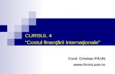 CURSUL  4 “ Costul finan ţării internaţionale”