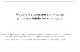 Modele de consum dominante şi consecinţele lor ecologice