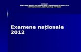 Examene naționale 2012