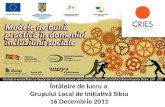 Întâlnire de lucru a  Grupului Local de Inițiativă Sibiu 16 Decembrie 2011
