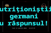 Nutriţioniştii  germani  au răspunsul!