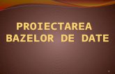 PROIECTAREA  BAZELOR DE DATE