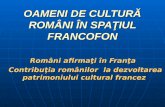 OAMENI DE CULTURĂ ROMÂNI ÎN SPAŢIUL FRANCOFON