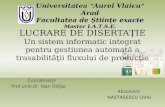 Universitatea  “ Aurel Vlaicu ”  Arad Facultatea de  Ş tiinţe  exacte Master I.A.T.S.E.