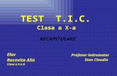 TEST  T.I.C.  Clasa a X-a