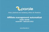 Affiliate management  automatizat Tudor  Sandu ecomTIM  –  februarie  2012
