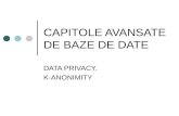 CAPITOLE AVANSATE DE BAZE DE DATE