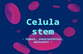 Celula stem - tipuri, caracteristici, aplicatii -