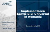 Implementarea Serviciului Universal  în  Rom â nia