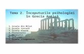 Tema 2. Începuturile psihologiei în Grecia Antică