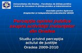 Percepţia opiniei publice asupra activităţii instanţelor din Oradea
