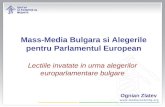 Mass-Media Bulgara si Alegerile pentru Parlamentul European