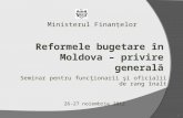 Re formele bugetare î n Moldova  – privire generală
