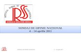SONDAJ DE OPINIE NAȚIONAL 4  –  14 aprilie 2011