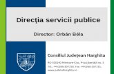 D irecţia  servicii publice Director: Orbán Béla