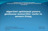 Algoritmi optimizaţi pentru gestiunea memoriilor cache în servere Proxy
