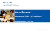 Marsh Romania Asigurarea Titlului de Proprietate Conferinta Nationala ALB 23.10.2008