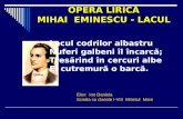 OPERA LIRICĂ MIHAI  EMINESCU - LACUL