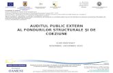 AUDITUL PUBLIC EXTERN AL FONDURILOR STRUCTURALE  ŞI DE COEZIUNE