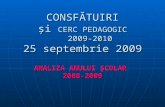 CONSF Ă TUIRI şi  CERC PEDAGOGIC 200 9 -2010 25 septembrie 2009