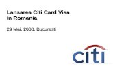 Lansarea Citi Card Visa in Romania 29 Mai, 2008, Bucuresti