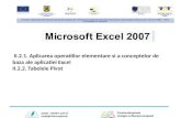 II.2.1. Aplicarea  operatiilor  elementare si a conceptelor de baza  ale  aplicatiei  Excel