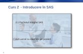 Curs 2  - Introducere  în SAS