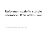 Reforme fiscale în statele membre UE în ultimii ani