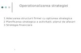 Operationalizarea strategiei