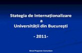 Stategia de Internaționalizare  a  Universității din  Bucureşti - 2011-