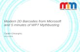 Modern 2D Barcodes from Microsoft and 5 minutes of WP7  Mythbusting