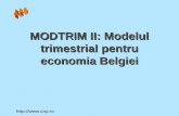 MODTRIM II: Modelul trimestrial pentru  economia Belgiei