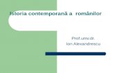 Istoria contemporană a  românilor