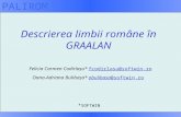 Descrierea limbii rom â ne în GRAALAN